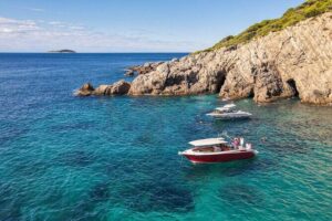 Blue Cave, Green Cave & Lopud Beach small group Speed boat Tour - The First Minutes: Views Under Lovrijenac Fortress