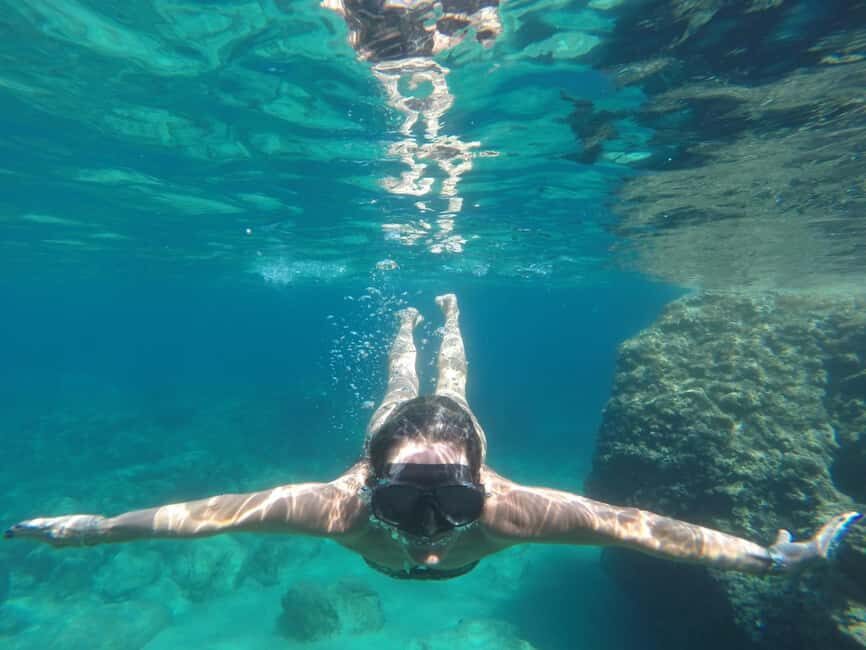 Blue Cave-Green caves-Lopud Sandy beach - tour with drink - Green caves snorkeling: where the rock colors steal the show