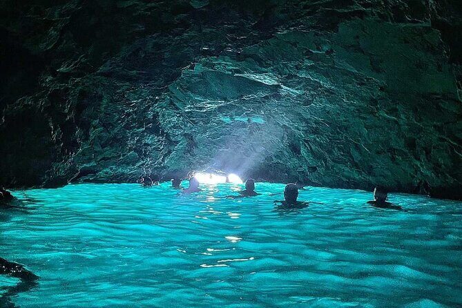 Blue & Green Cave,Sunj beach Small Group Tour with Speedboat - Koločep Island cave swimming: Blue Cave first, then more snorkeling time