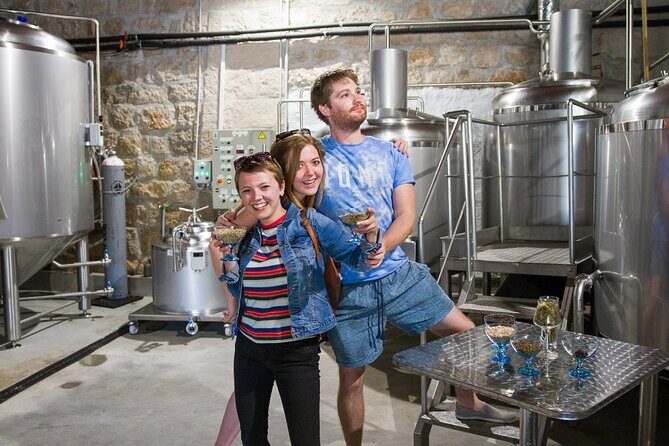 Brewery Tour with Food included - The food pairing: cured meats, cheese, bread, and burger-style snacks
