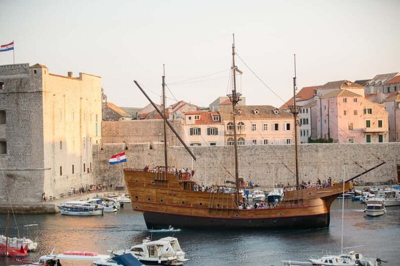 Dubrovnik: Panoramic Sunset Cruise on Karaka Ship - Boarding the Karaka: wooden-ship charm that isn’t just for show