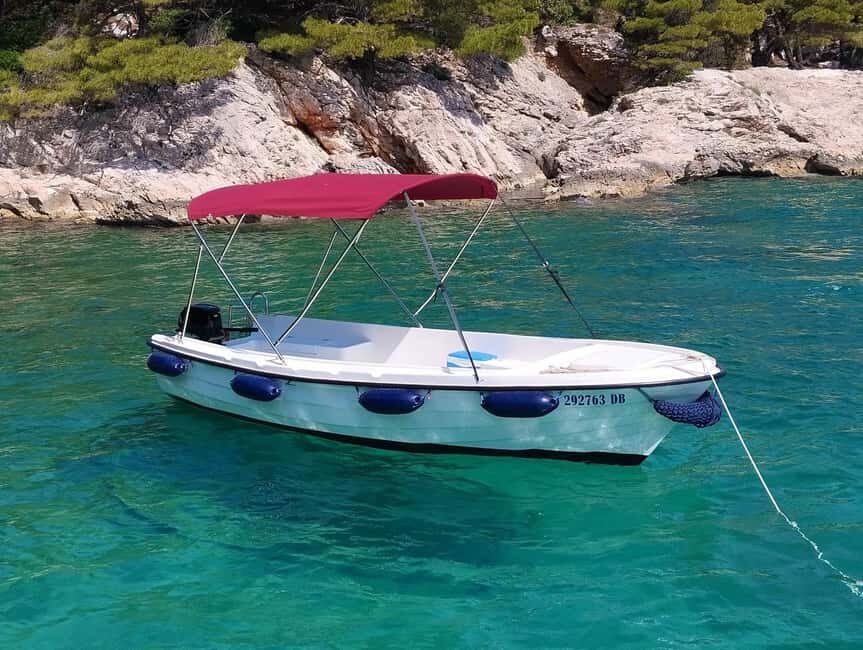 Dubrovnik: Rent a fun and easy to use boat without license - Your Boat Setup: Shade, Safety Gear, and Snorkel Time