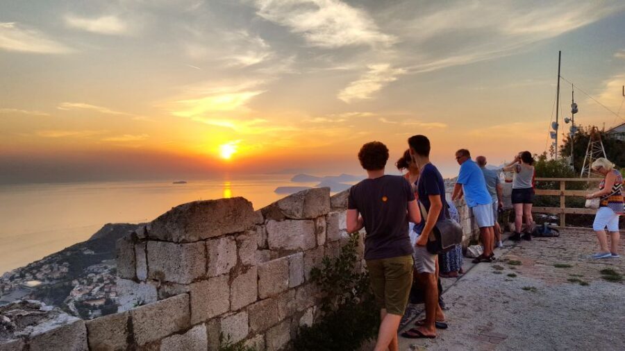 Dubrovnik: Sunset Panorama Tour with Glass of Wine - Mt. Srd at sunset: the main event from above Dubrovnik’s walls