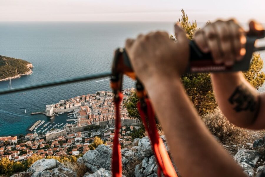Dubrovnik: Sunset Zip Line Experience Followed by Wine - Dubrovnik zip line over Old Town: what the adrenaline feels like