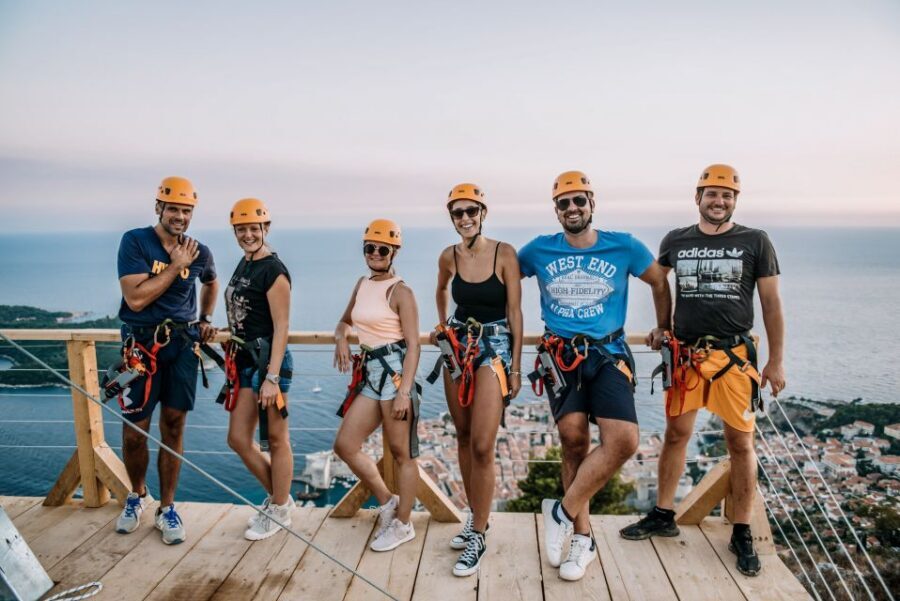 Dubrovnik: Sunset Zip Line Experience Followed by Wine - The Srđ Hill sunset and the included wine finish