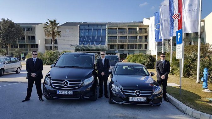 Luxury private transfer: Dubrovnik to Dubrovnik airport - The Mercedes ride: E-Class comfort, V-Class room, and real group logistics