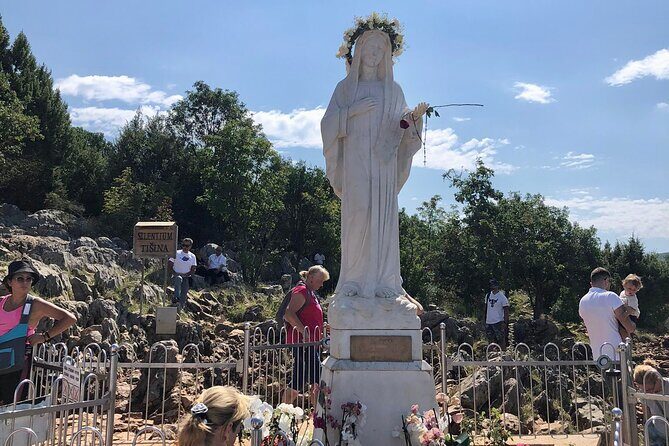 Medjugorje Private Day Trip from Dubrovnik + Kravice Waterfalls - Medjugorje orientation by car, then real time on the hill