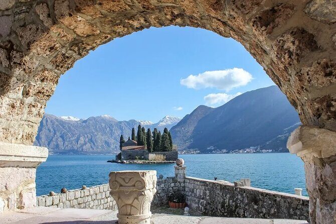 Montenegro - with boat ride to the island Our Lady of The Rock - Our Lady of the Rocks: the man-made island and that marble altar