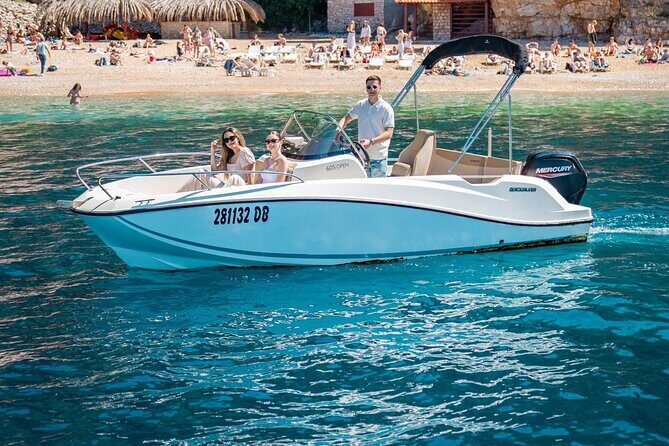 Private Boat Tour-Elafiti islands,Blue and green cave,Sandy Beach - Lopud’s Sunj beach: walking in shallow water is the whole point