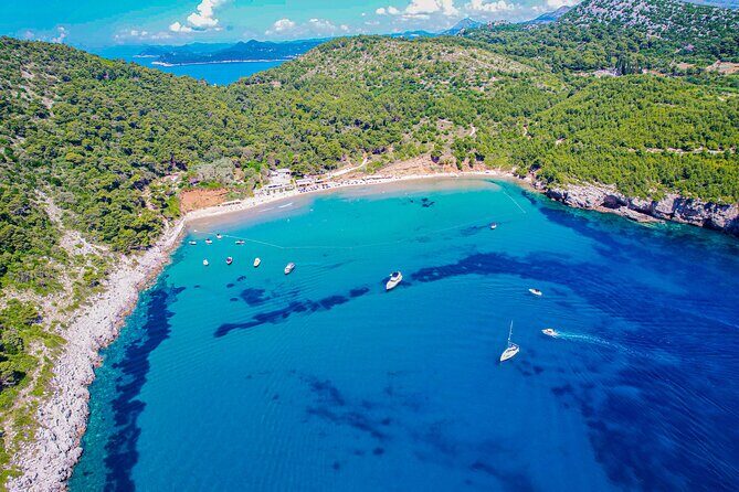 Private Half day Elafiti islands and Blue cave tour - Sunj Beach on Lopud: Golden Sand and Calm Water Energy