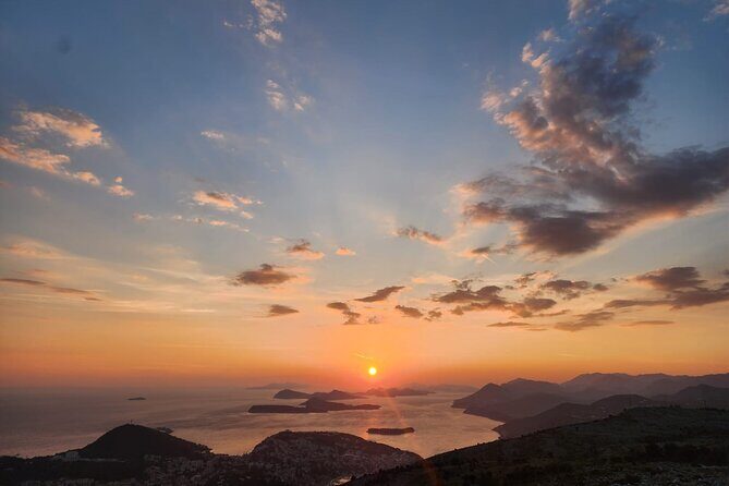 Sunset and Wine / Dubrovnik Sunset Tour and Premium Wine Tasting - Bosanka viewpoint on Srđ Mountain: Old Town from above
